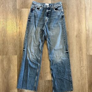 Zara Full Length TRF High Rise Wide Leg Jean